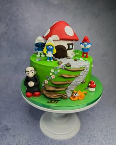 Vesela dečja torta sa Štrumpfovima
